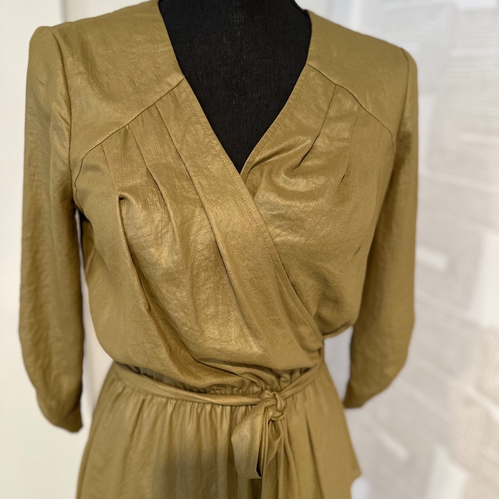 BCBGMaxAzria DARK CHARTREUSE "TABEA" COCKTAIL DRESS - Picture 7 of 7